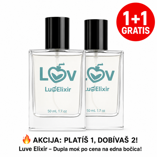 Luve Elixir 1+1 GRATIS – Parfem so feromoni što ja budi ženskata fantazija – NAJGOLEMA RASPRODAŽBA!!!🔥
