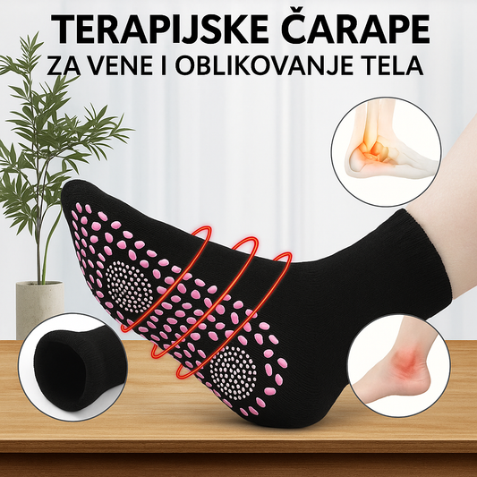 TERAPEUTSKE ČARAPE ZA VENE I OBLIKOVANJE TELA 1+1 GRATIS